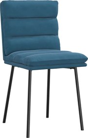 vidaXL Καρέκλες Τραπεζαρίας 2 τεμ. Μπλε Βελούδινες
