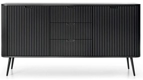 Μπουφές Zoha 162759199 168x39x87cm Black Μοριοσανίδα, Μέταλλο