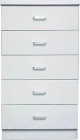 DRAWER Συρταριέρα με 5 Συρτάρια, Απόχρωση Άσπρο   1τμχ