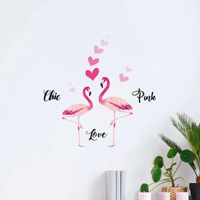 Αυτοκόλλητα Τοίχου Βινυλίου Flamingos 59175 45x35cm Pink Ango Vinyl