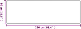 vidaXL Χαλί Διάδρομος Εμφάνιση Σιζάλ Platina 80 x 250 εκ.