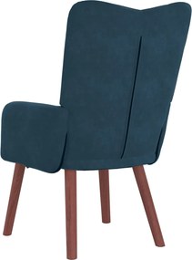 vidaXL Πολυθρόνα Μπλε 63 x 67 x 94 εκ. Βελούδο