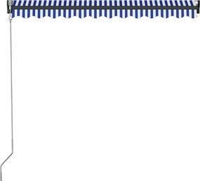 vidaXL Χειροκίνητη τέντα με ηλιακό LED 3,5 x 2,5 m