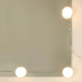 vidaXL Μπουντουάρ με LED Καφέ Δρυς 86,5x35x136 εκ.