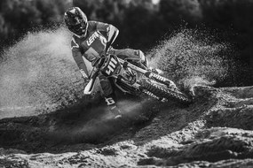 Εικονογράφηση Motocross Black And White, Attilla Szabo