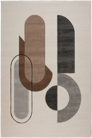 Χαλί City 64207 860 Ecru-Brown-Grey Βιοκαρπέτ 140X200cm