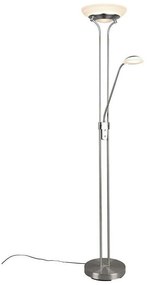 Φωτιστικό Δαπέδου Orson R40073507 1x27W & 1x4,5W Led Φ32cm 108cm Nickel Mat RL Lighting Metal, Glass