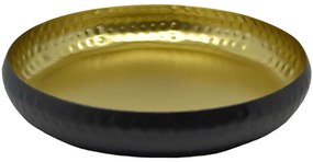 Διακοσμητική Πιατέλα 834778 35x35x6cm Black-Gold Ankor Metal