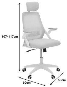 Καρέκλα Γραφείου Peja με Μesh Ύφασμα Μαύρο 58x60x107-117εκ. 58x60x117 εκ.