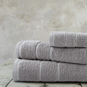 Πετσέτες Pivot (Σετ 3τμχ) Grey Nima Σετ Πετσέτες 70x140cm 100% Βαμβάκι