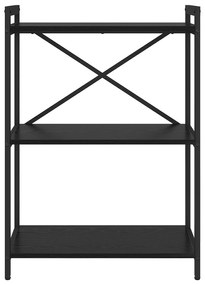 vidaXL Βιβλιοθήκη Μαύρη δρυς 60 x 30 x 83 εκ Επεξεργασμένο ξύλο