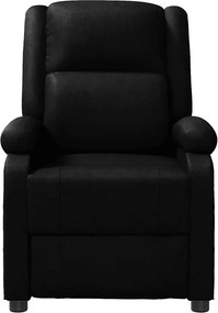 vidaXL Πολυθρόνα Ανακλινόμενη Μαύρη από Συνθετικό Δέρμα