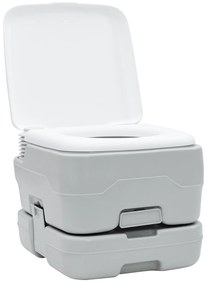 vidaXL Τουαλέτα Κάμπινγκ 2 pcs Γκρι, Λευκό 50.5 x 33 x 103 εκ
