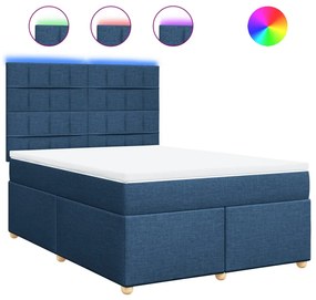 ΚΡΕΒΑΤΙ BOXSPRING ΜΕ ΣΤΡΩΜΑ ΜΠΛΕ 140X200 ΕΚ. ΥΦΑΣΜΑΤΙΝΟ 3293609