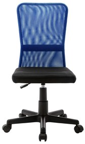 vidaXL Καρέκλα Γραφείου Μαύρη / Μπλε 44 x 52 x 100 εκ. Διχτυωτό Ύφασμα