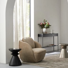 Πολυθρόνα στρογγυλή από βελούδινο ύφασμα, Alpine