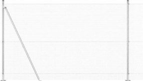 vidaXL Στύλος Περιφράξεων Ασημί 10 x 1,4 μ (12 x 12 χιλ. πλέγμα)
