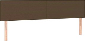 vidaXL Κρεβάτι Boxspring με Στρώμα Σκούρο Καφέ 120x190 εκ Υφασμάτινο