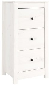 vidaXL Συρταριέρες 2 τεμ. Λευκό 40 x 35 x 80 εκ. από Μασίφ Ξύλο Πεύκου