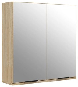 vidaXL Ντουλάπι Μπάνιου με Καθρέφτη Sonoma δρυς 64 x 20 x 67 εκ.