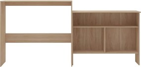 vidaXL Τραπέζι Μπαρ με 2 Επιφάνειες Χρώμα Δρυός 130 x 40 x 120 εκ.