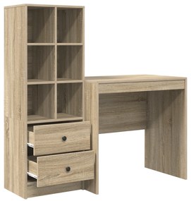 vidaXL Γραφείο  με Αποθήκευση Sonoma Oak Επεξεργασμένο Ξύλο