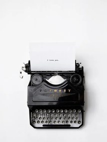 Φωτογραφία type writer i love you, Finlay & Noa