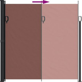 vidaXL Σκίαστρο Πλαϊνό Συρόμενο Καφέ 200 x 500 εκ.