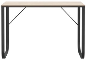 vidaXL Γραφείο Υπολογιστή Μαύρο/Δρυς 110 x 60 x 73 εκ. από Μοριοσανίδα
