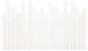 vidaXL Κεφαλάρι Τοίχου Λευκό 140 x 3 x 80 εκ. από Μασίφ Ξύλο Πεύκου