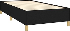 vidaXL Κρεβάτι Boxspring με Στρώμα Μαύρο 100 x 200 εκ. Υφασμάτινο
