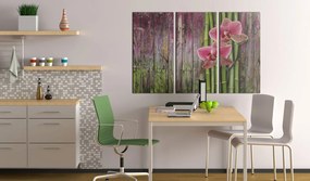 Πίνακας - Flower and bamboo 120x80