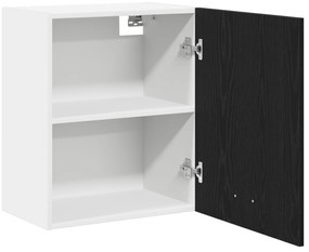 vidaXL Μαύρη Δρύινη Κρεμαστή Ντουλάπα 50x31x60 εκ., Φτιαγμένη από Ξύλο