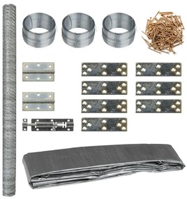 vidaXL Κοτέτσι 268x100x190 εκ. Μεταλλικό