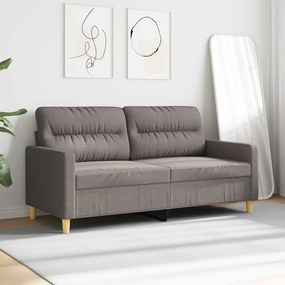 vidaXL Καναπές Διθέσιος Taupe 140 εκ. Υφασμάτινος