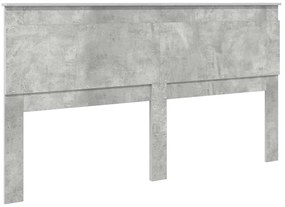 vidaXL Κεφαλάρι με κεφαλάρι Σκυρόδεμα Γκρι 200 cm Επεξεργασμένο ξύλο