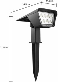 Ηλιακή λάμπα Lumisky Curtis Γκρι (x2)