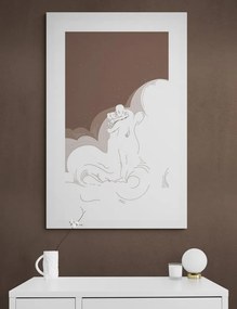 Αφίσα με πασπαρτού Νύχτα γεμάτη αγάπη - 30x45 white
