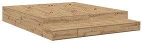 vidaXL Κρεβάτι αποθήκευσης  από καστανιά 200x200 εκ.