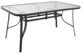 Intrahome ΤΡΑΠΕΖΙ KUCASABLANCALCASABLANCA_LUMPURRUNO 160Χ90Χ72Υεκ. ΜΕΤΑΛΛΙΚΟ ΓΚΡΙ ΜΕ ΓΥΑΛΙΝΗ ΕΠΙΦΑΝΕΙΑ .01 intraho-1713783