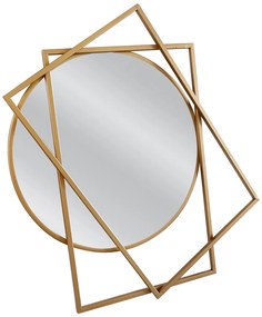 Καθρέπτης Τοίχου ArteLibre AMDIR Χρυσό Μέταλλο/Γυαλί 53x3x61cm