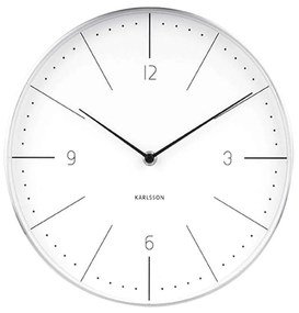 Ρολόι Τοίχου Normann Numbers KA5682WH Φ28cm White Karlsson Ατσάλι