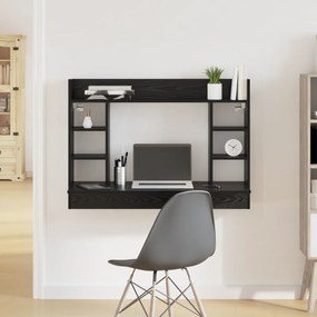 vidaXL Γραφείο Τοίχου Μαύρη Δρυς 105x48x75 εκ Επεξεργασμένο Ξύλο