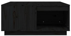 vidaXL Τραπεζάκι Σαλονιού Μαύρο 80x81x36,5 εκ. από Μασίφ Ξύλο Πεύκου