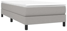 vidaXL Κρεβάτι Boxspring με Στρώμα Ανοιχτό Γκρι 80x200 εκ. Υφασμάτινο