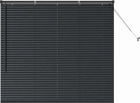 vidaXL Βενετσιάνικες Ρόδες Μαύρο 130 x 150 cm Αλουμίνιο