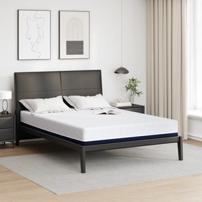 vidaXL Στρώμα Λευκό, Μπλε 140 x 190 cm Pěna