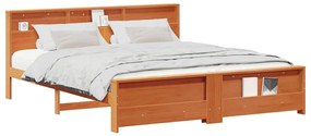 vidaXL Σκελετός Κρεβατιού Καφέ κεριού 180 x 200 cm Μασίφ ξύλο πεύκου