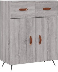 vidaXL Ντουλάπι Γκρι Sonoma 69,5 x 34 x 180 εκ. Επεξεργασμένο Ξύλο