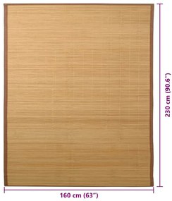 vidaXL Χαλί Καφέ 160 x 230 εκ. από Μπαμπού